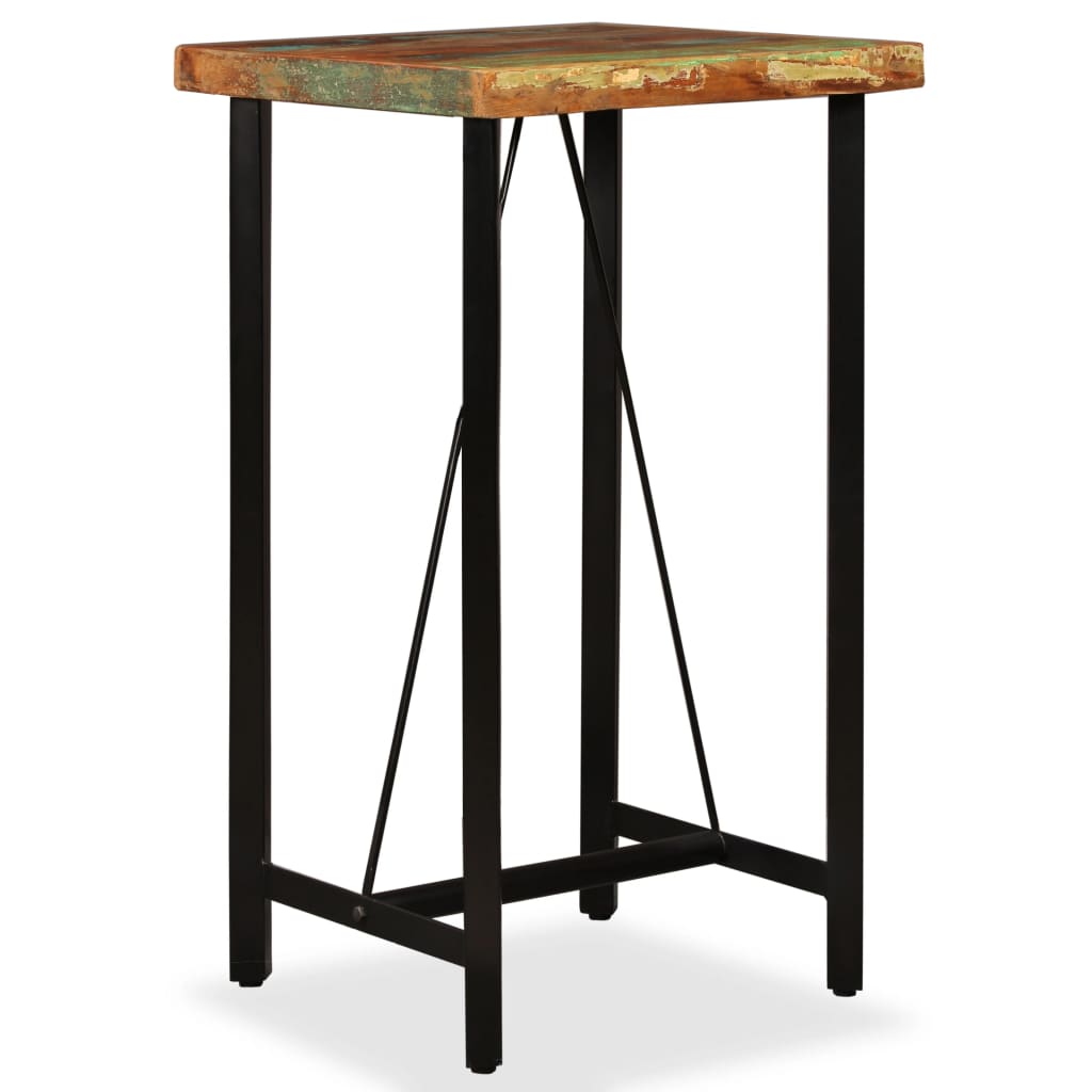 Bar table, solid reclaimed wood, 60x60x107cm