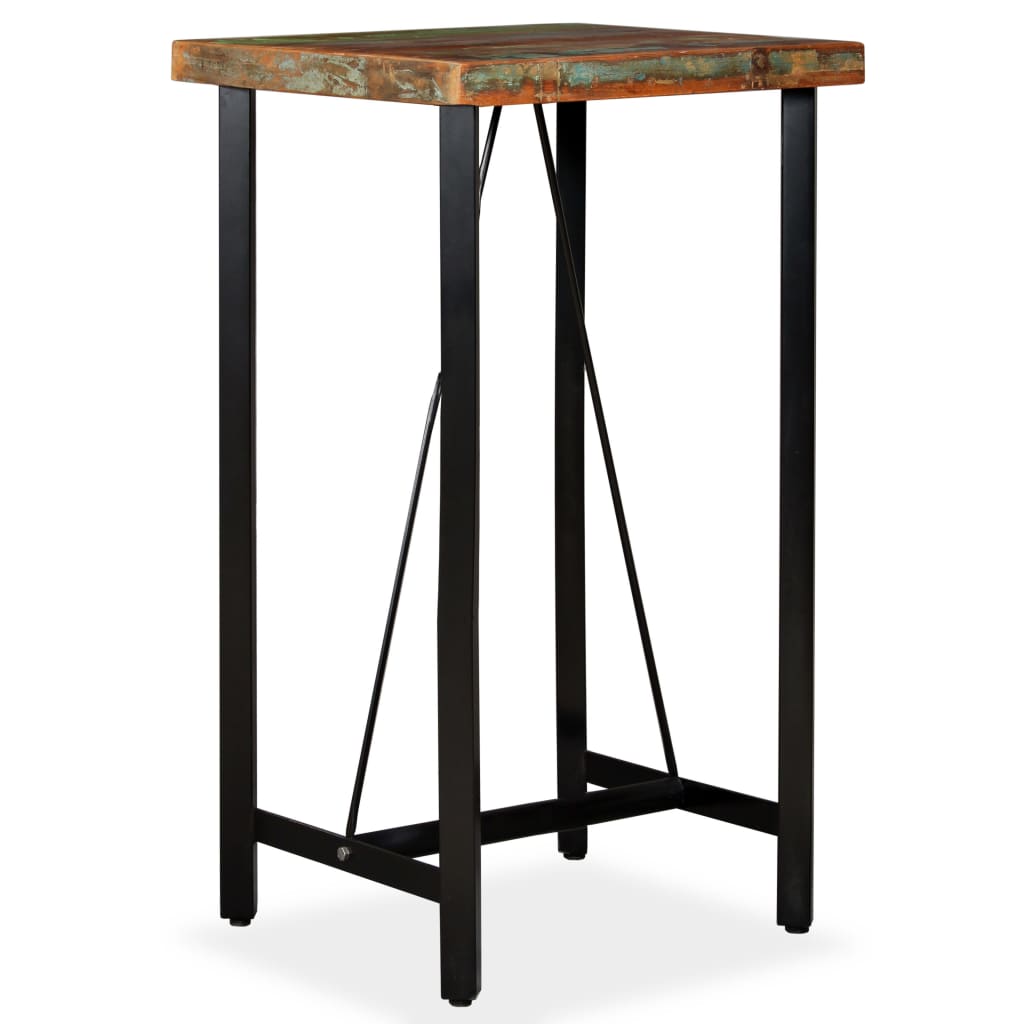 Bar table, solid reclaimed wood, 60x60x107cm