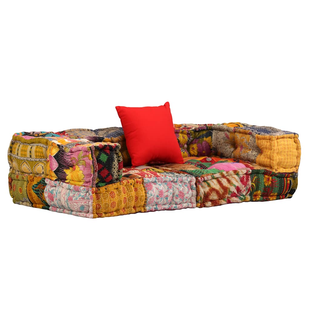 Modular ottoman, patchwork, two-seater