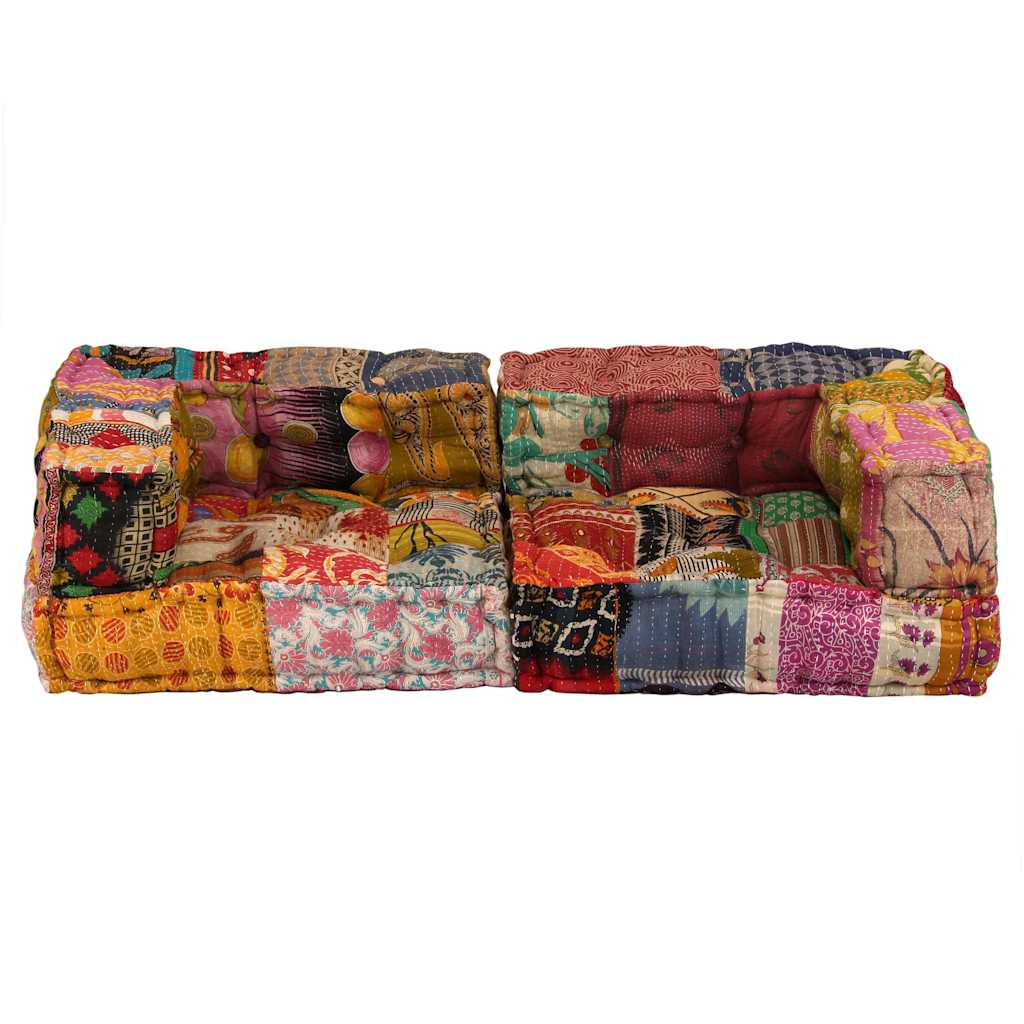 Modular ottoman, patchwork, two-seater