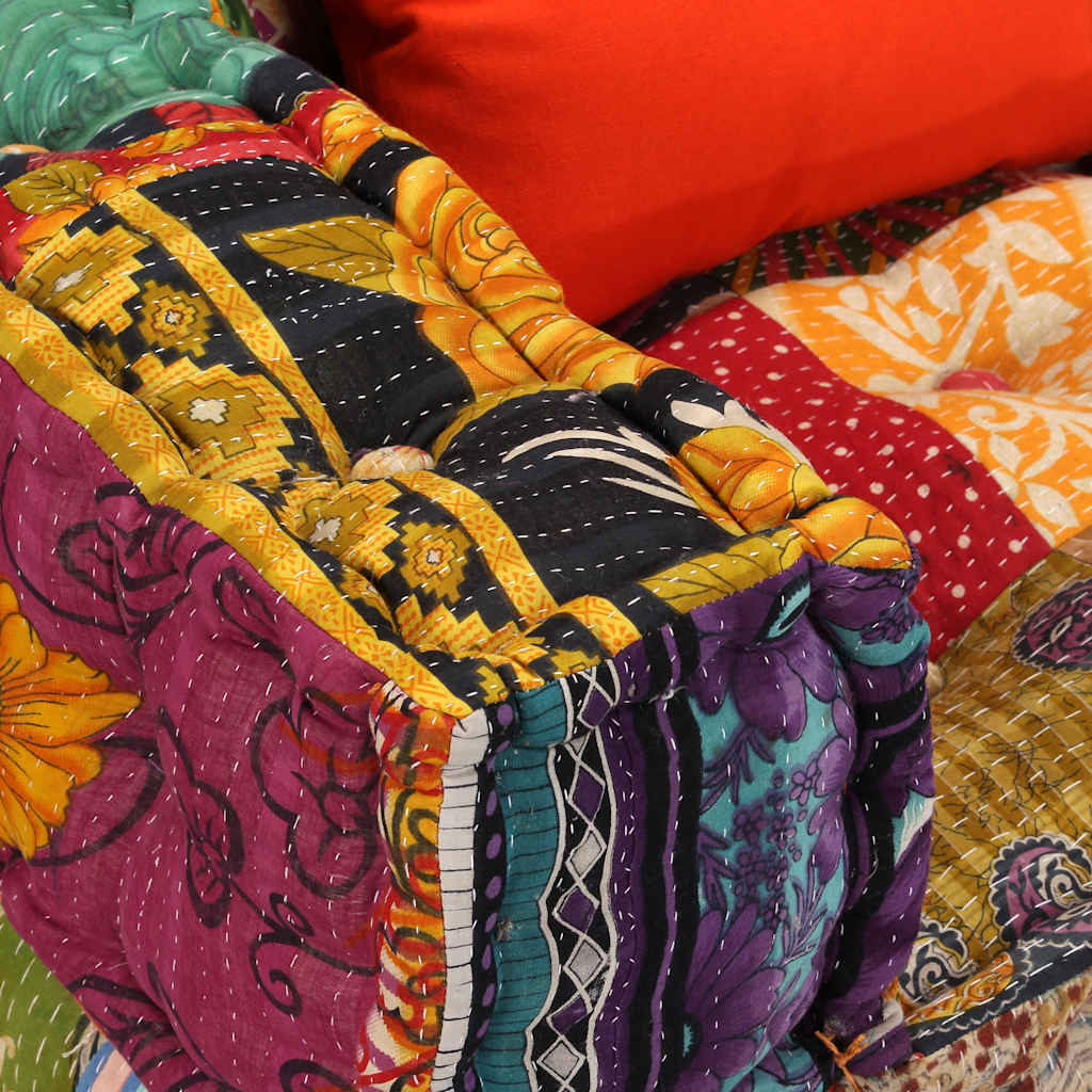 Modular ottoman, patchwork, two-seater
