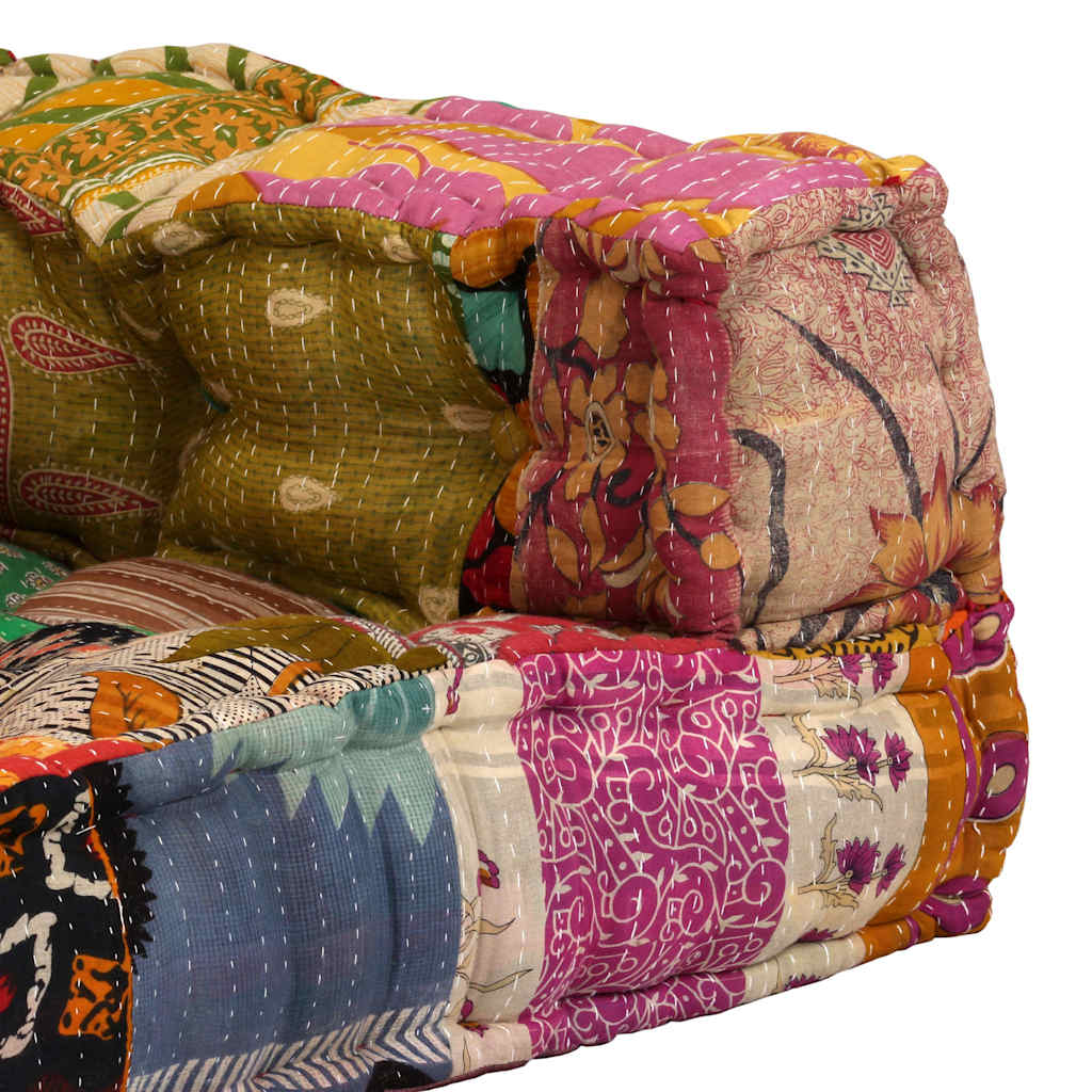 Modular ottoman, patchwork, two-seater