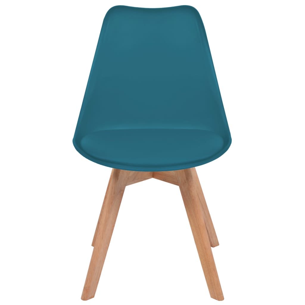 Dining chairs, 6 pcs., turquoise, plastic