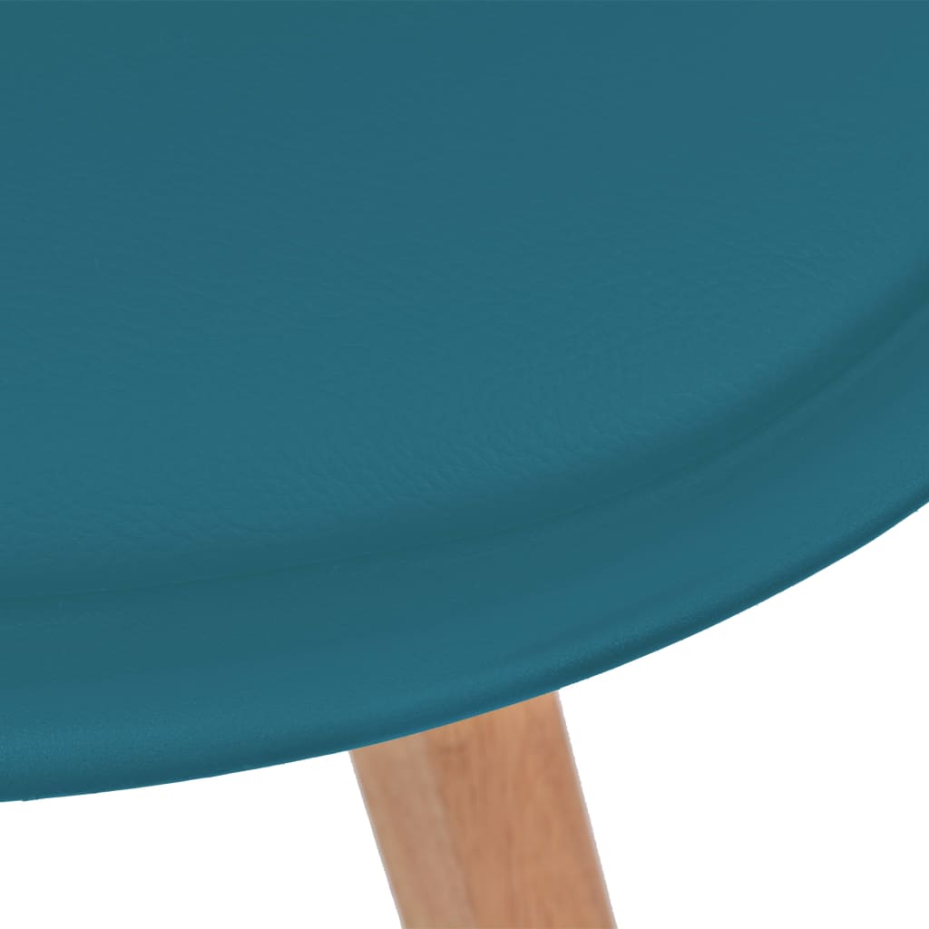 Dining chairs, 6 pcs., turquoise, plastic