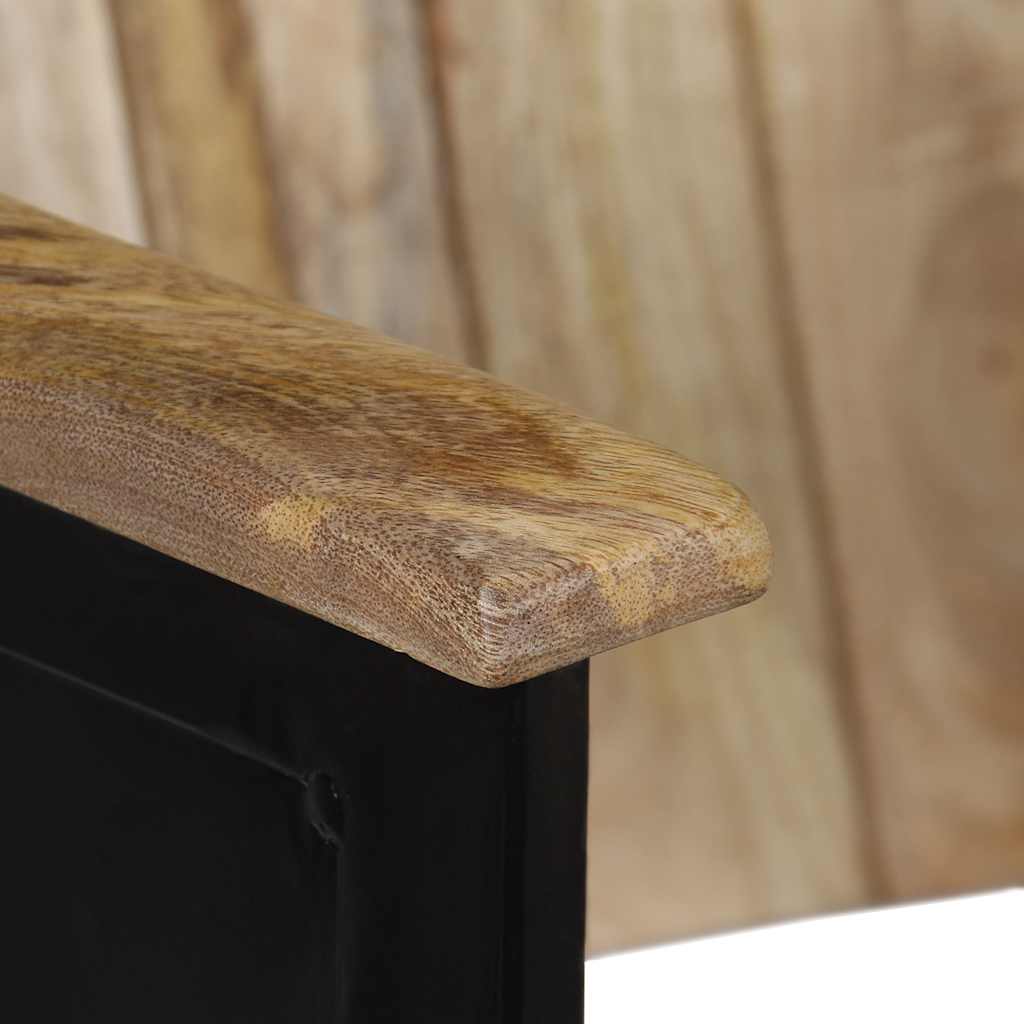 Two-seater bench, solid mango wood and steel