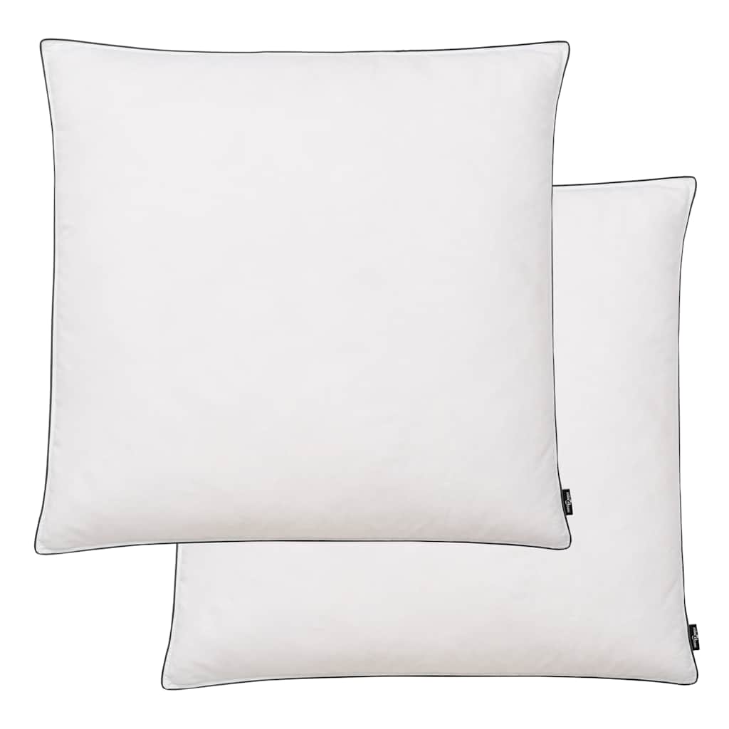 Pillows, 2 pcs., feather-filled, lightweight, 80x80cm, white.