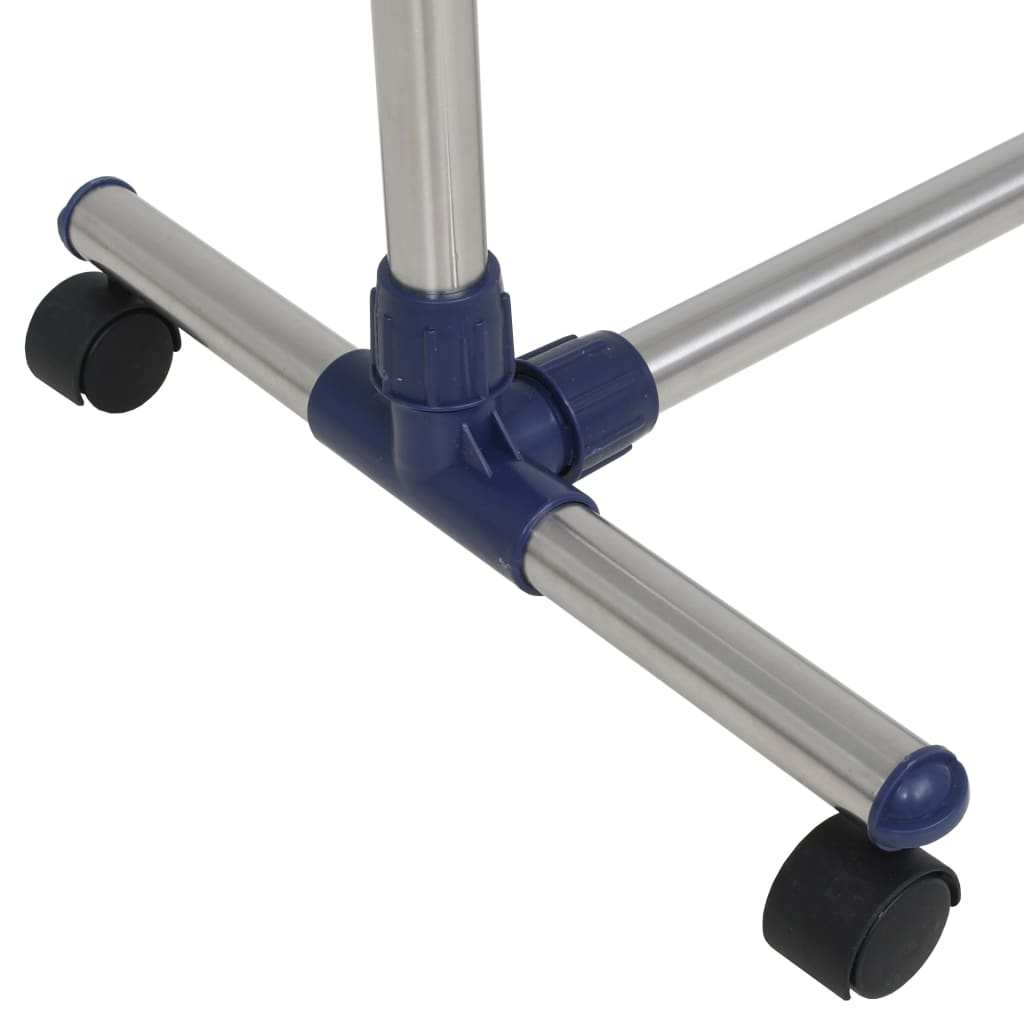 Adjustable clothes rack, silver, 165x44x150cm, stainless steel