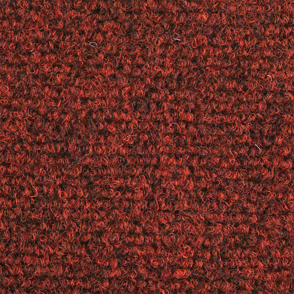 Laiptų kilimėliai, lipnūs, 15 vnt., 56x17x3 cm, bordo raudoni, pusapvaliai
