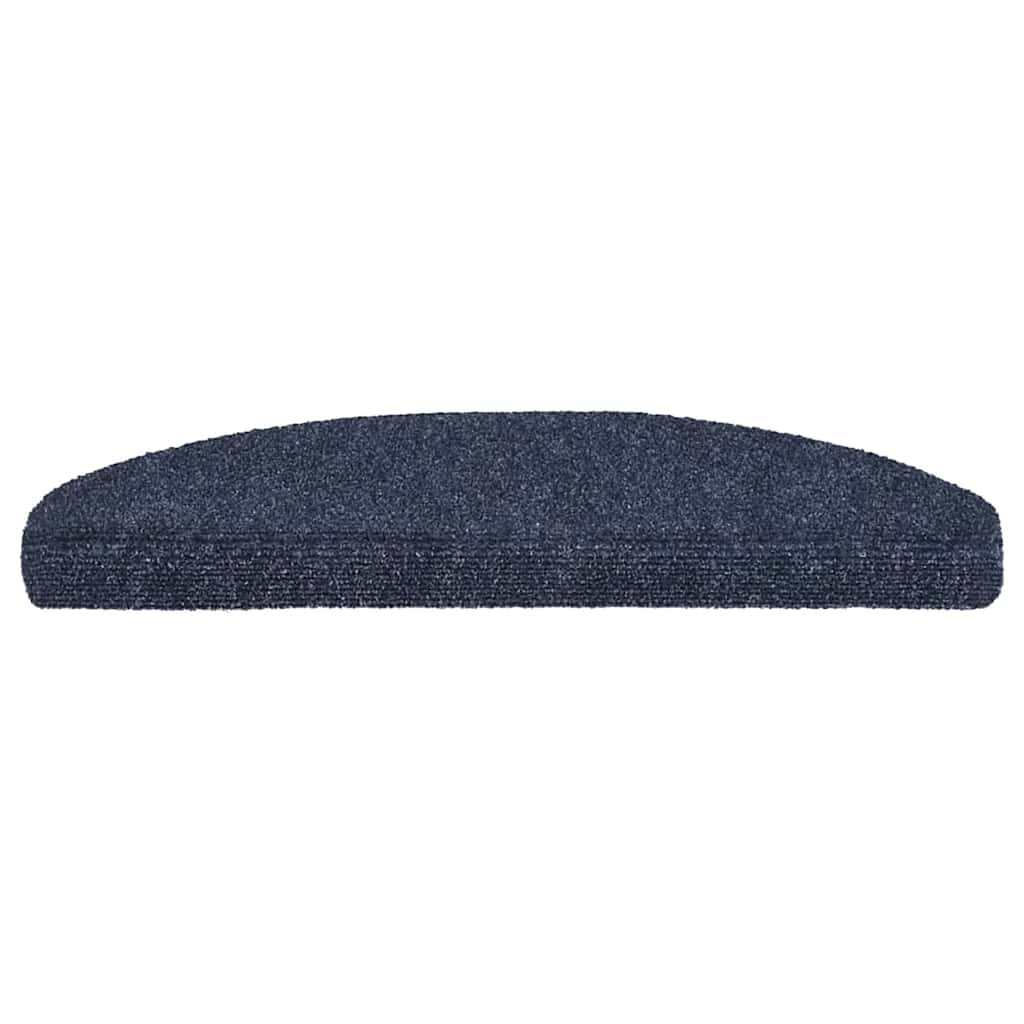 Stair mats, self-adhesive, 15 pcs, blue, semi-circular, large, 65x21x4 cm