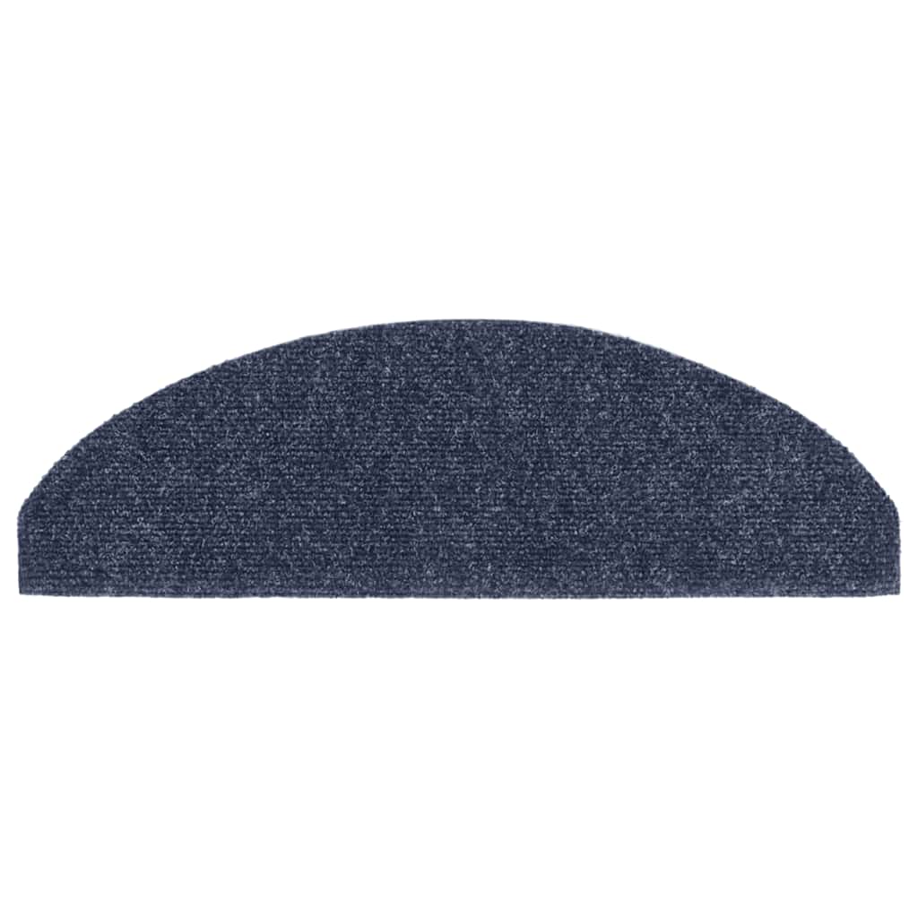 Stair mats, self-adhesive, 15 pcs, blue, semi-circular, large, 65x21x4 cm