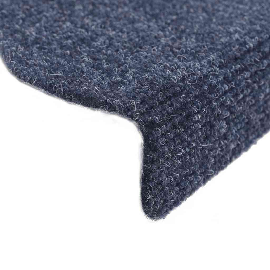 Stair mats, self-adhesive, 15 pcs, blue, semi-circular, large, 65x21x4 cm