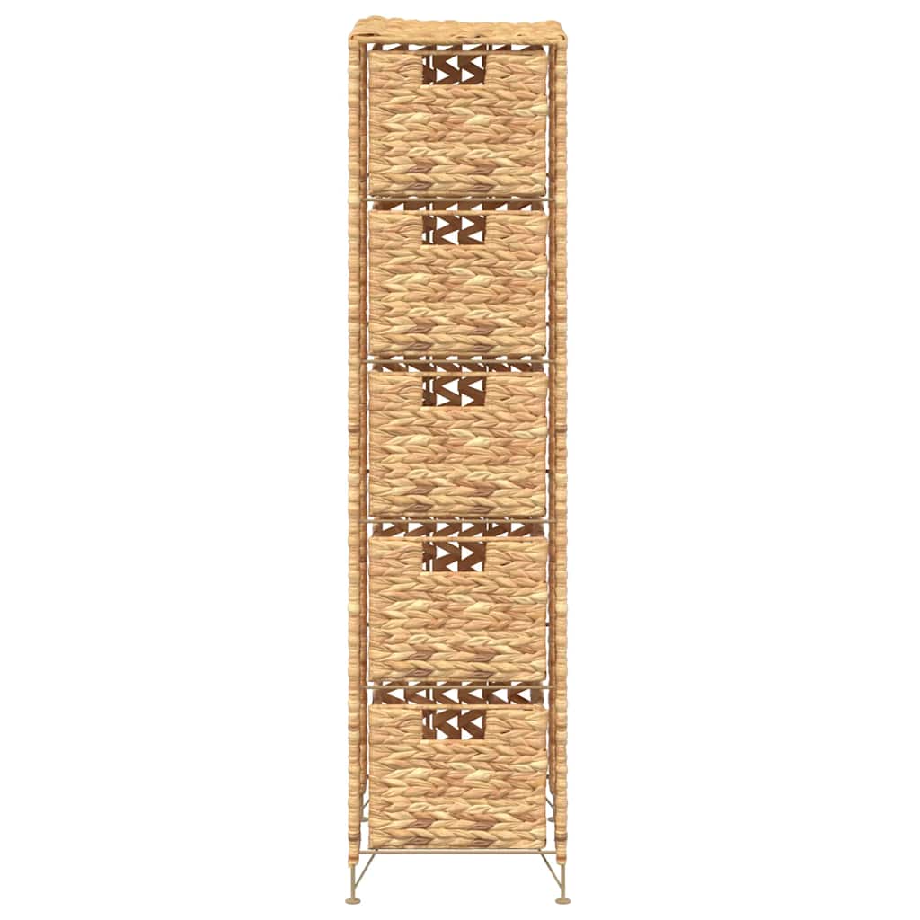 Kumode ar 5 groziem, 25,5x37x100cm, ūdens hiacinte