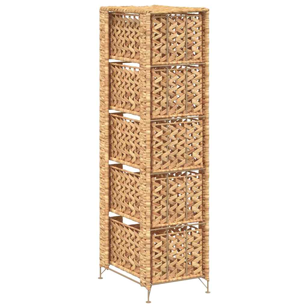 Kumode ar 5 groziem, 25,5x37x100cm, ūdens hiacinte