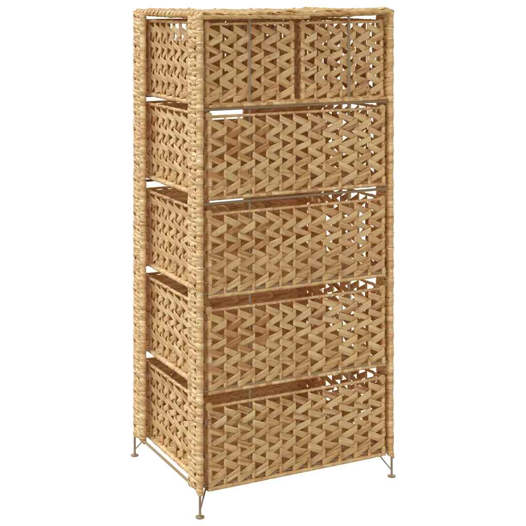 Chest of 6 drawers, 47 x 37 x 100 cm, water hyacinth