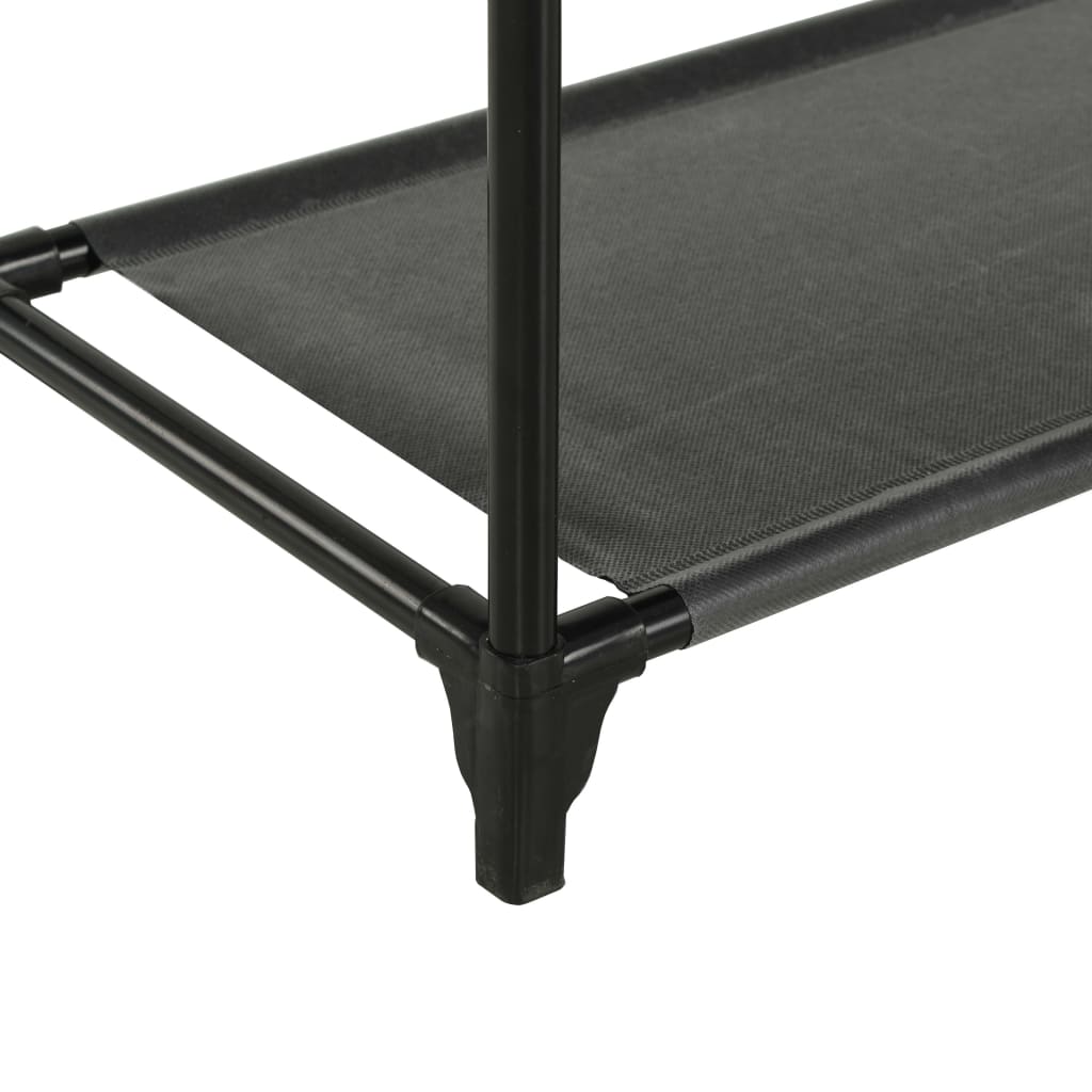 Drēbju pakaramais, tērauds un neausts audums, 55x28,5x175cm, melns
