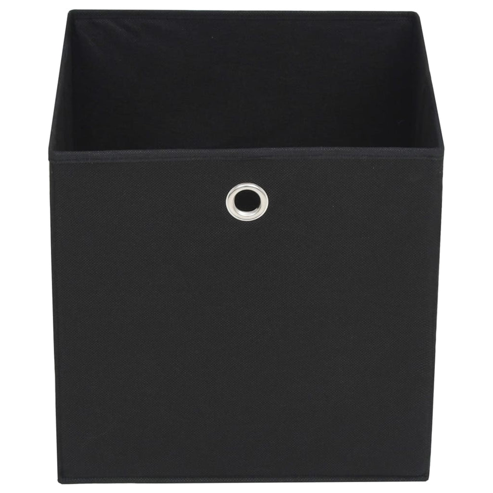 Storage boxes, 10 pcs, non-woven fabric, 32x32x32cm, black