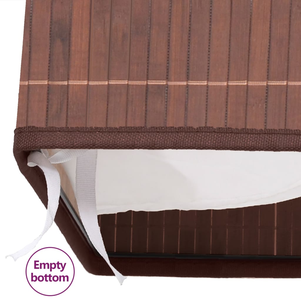 Laundry basket, brown, bamboo, rectangular