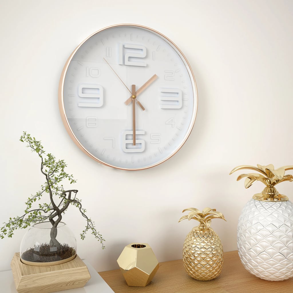 Wall clock, 30cm, copper imitation