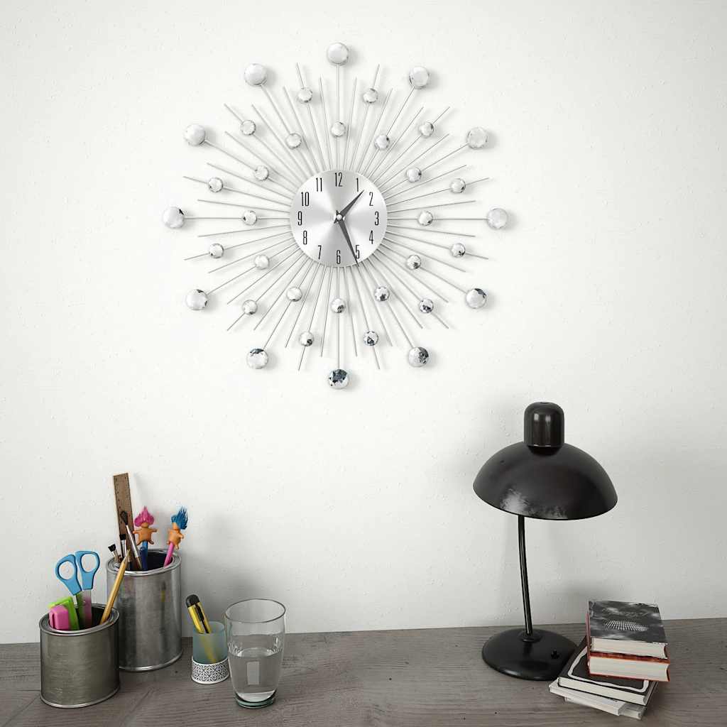 Wall clock with quartz movement, modern design, 50cm