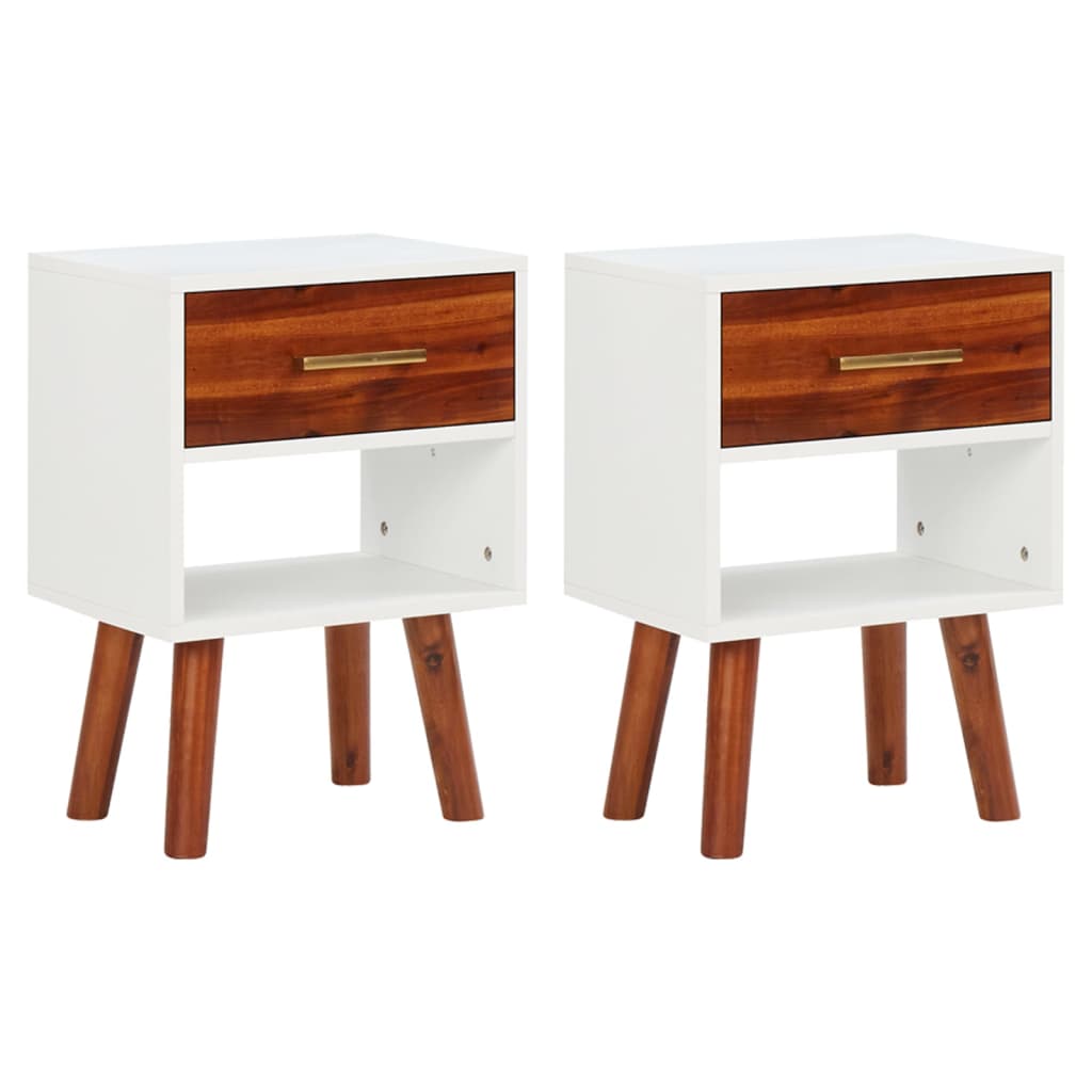 Nightstands, 2 pcs., 40x30x57cm, solid acacia wood