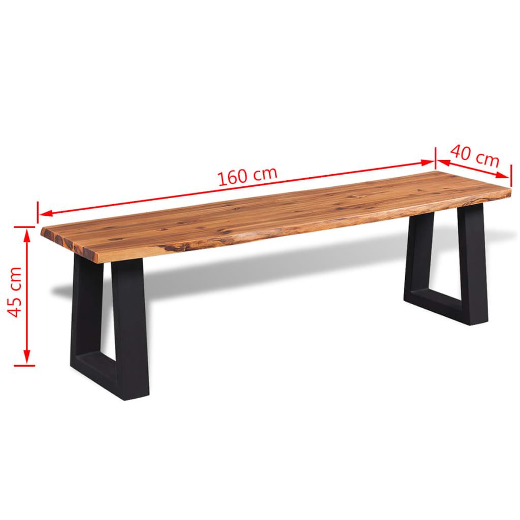 Sols, masīvs akācijas koks, 160 cm