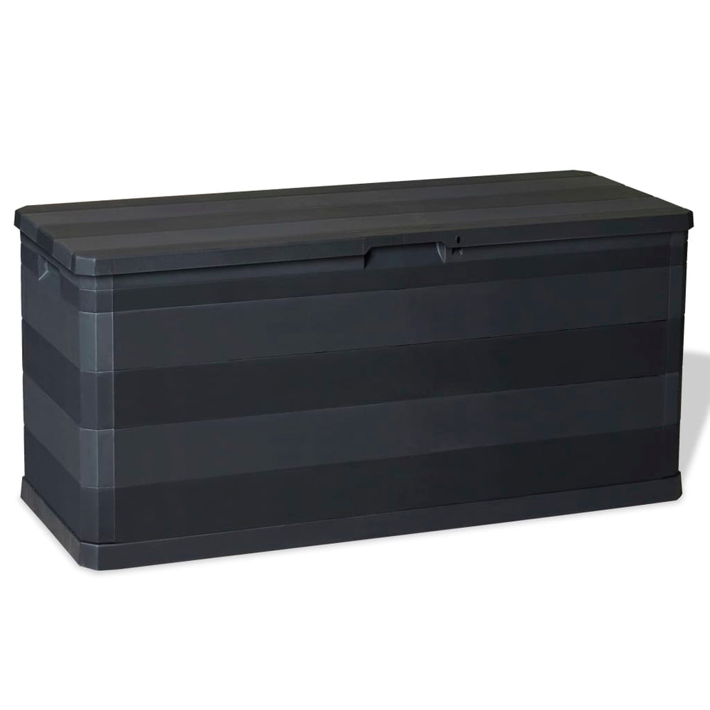Garden storage box, black, 117x45x56 cm