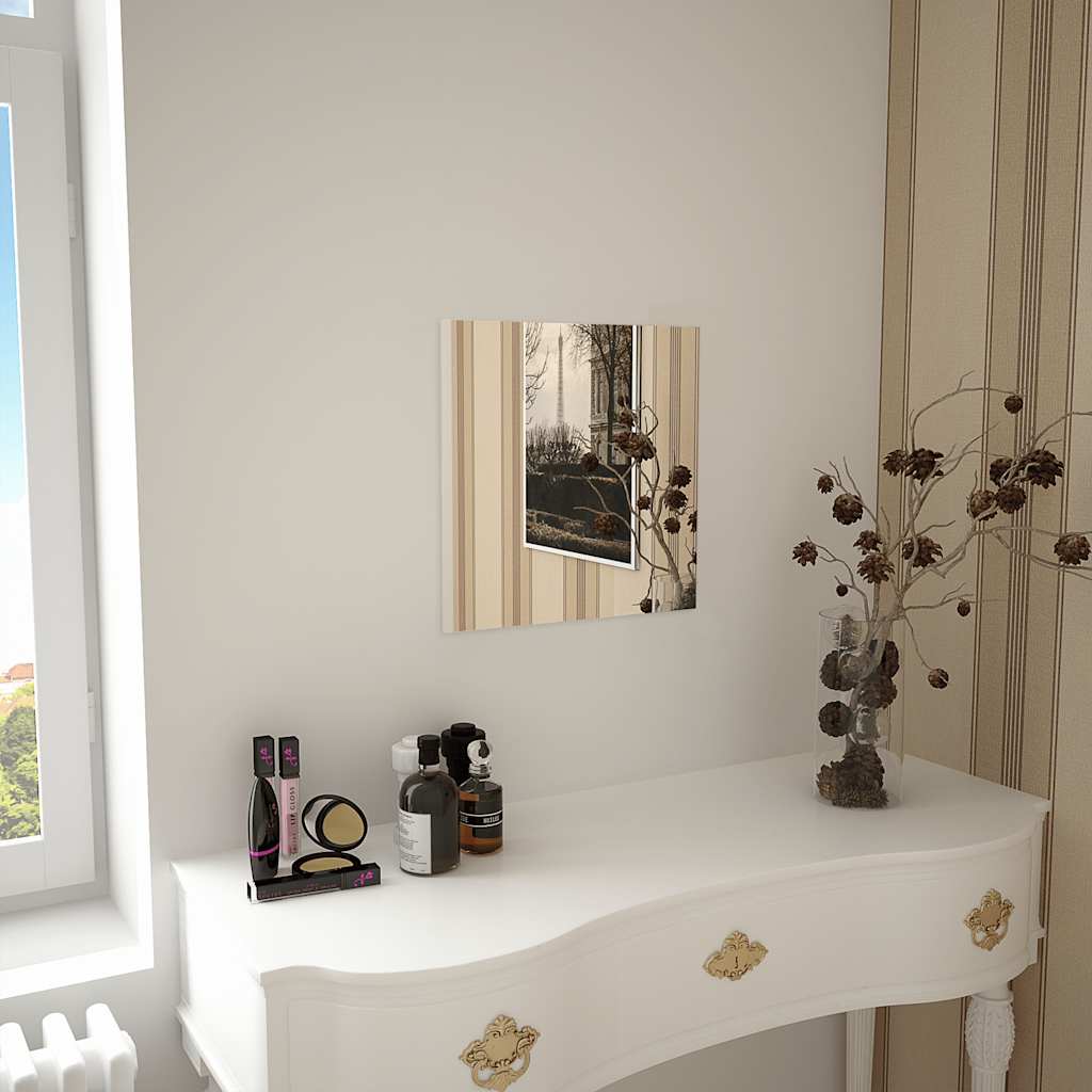 Wall mirror, 40x40cm, square, glass