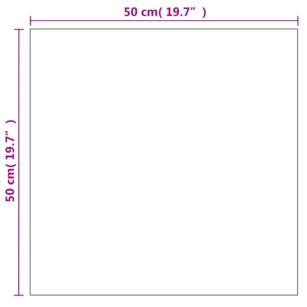Wall mirror, 50x50cm, square, glass