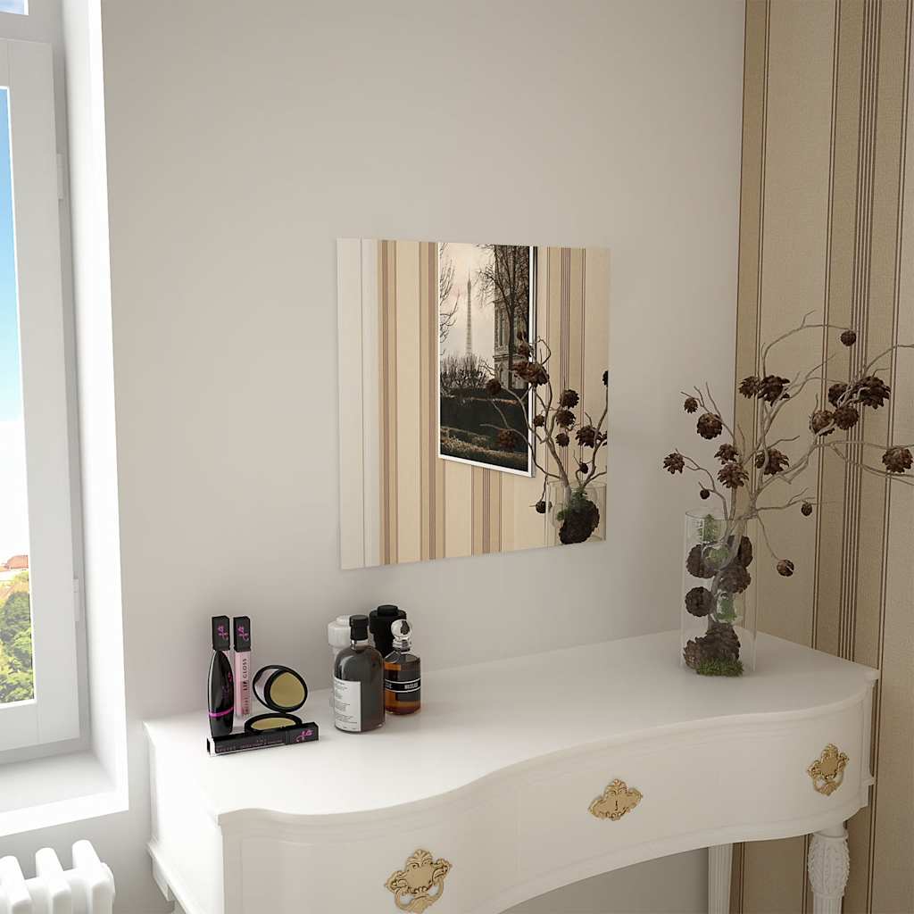 Wall mirror, 50x50cm, square, glass