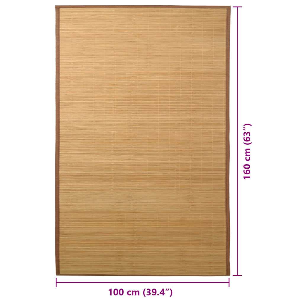 Bambusa paklājs, 100x160 cm, brūns