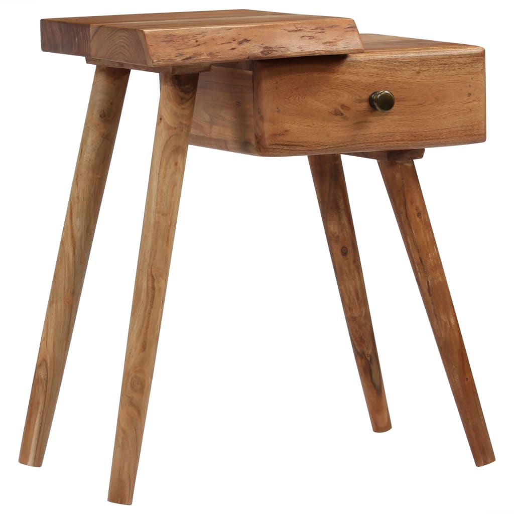 Nightstand, solid acacia wood, 45x32x55cm