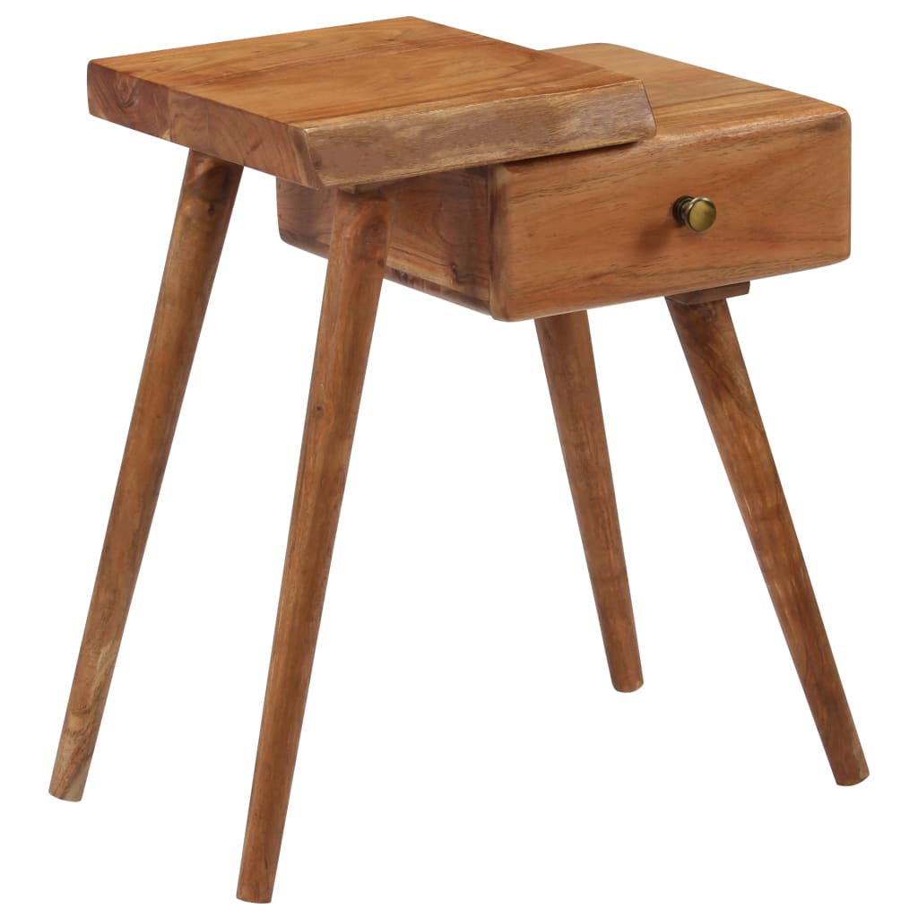 Nightstand, solid acacia wood, 45x32x55cm