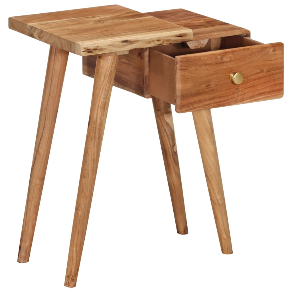 Nightstand, solid acacia wood, 45x32x55cm