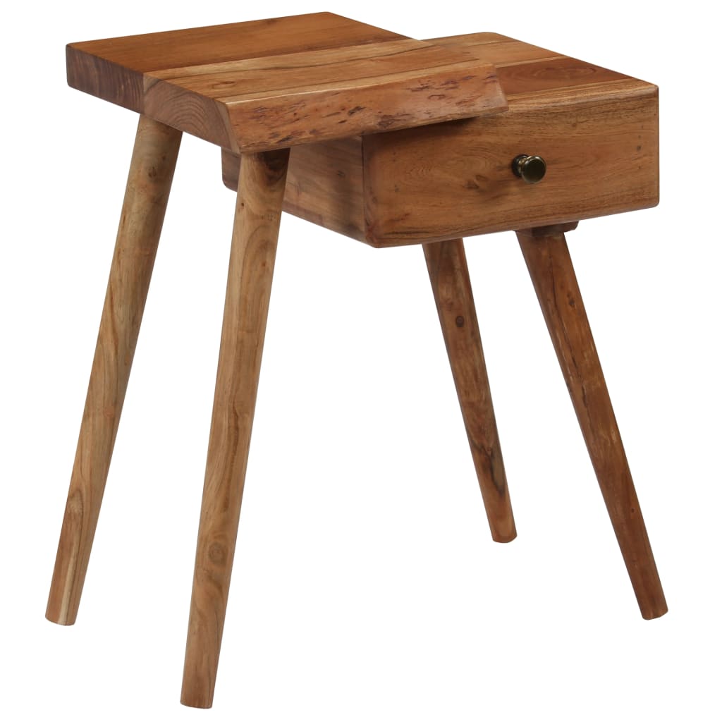 Nightstand, solid acacia wood, 45x32x55cm