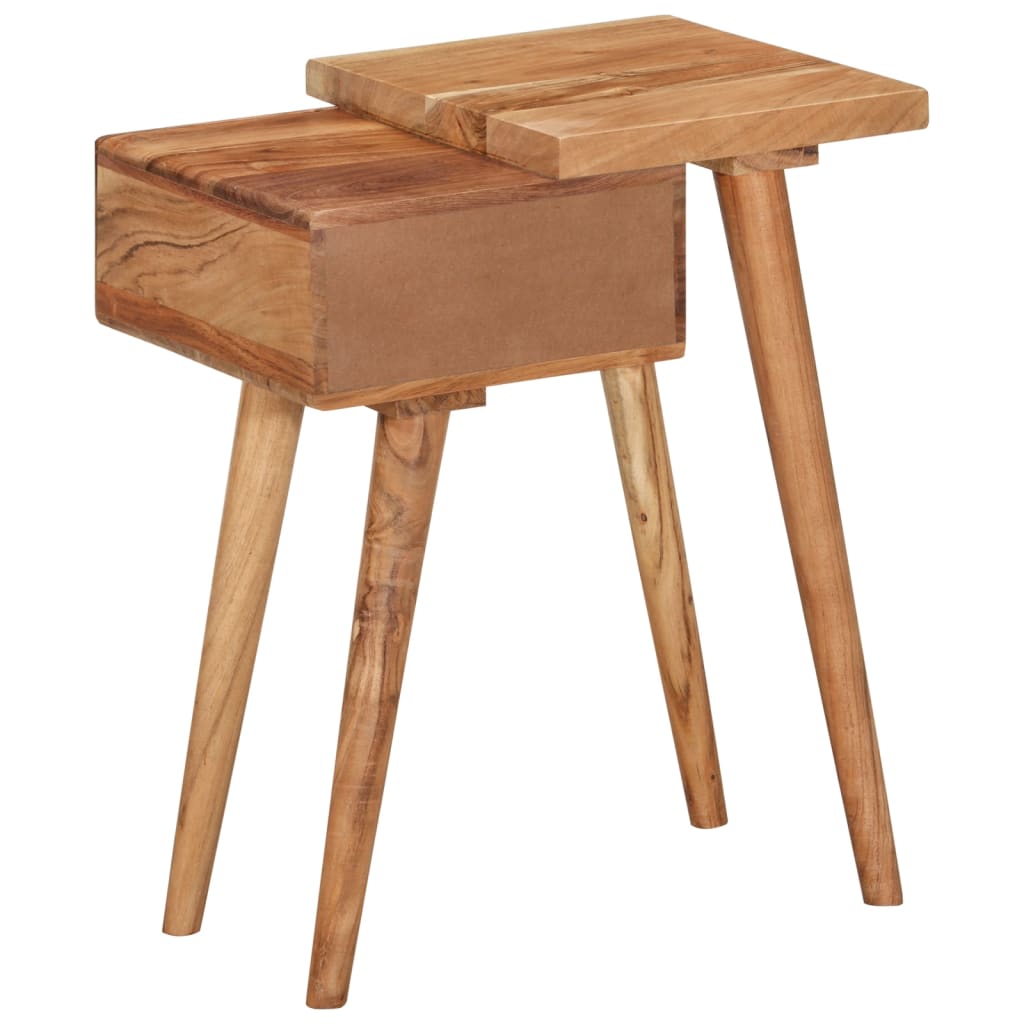 Nightstand, solid acacia wood, 45x32x55cm