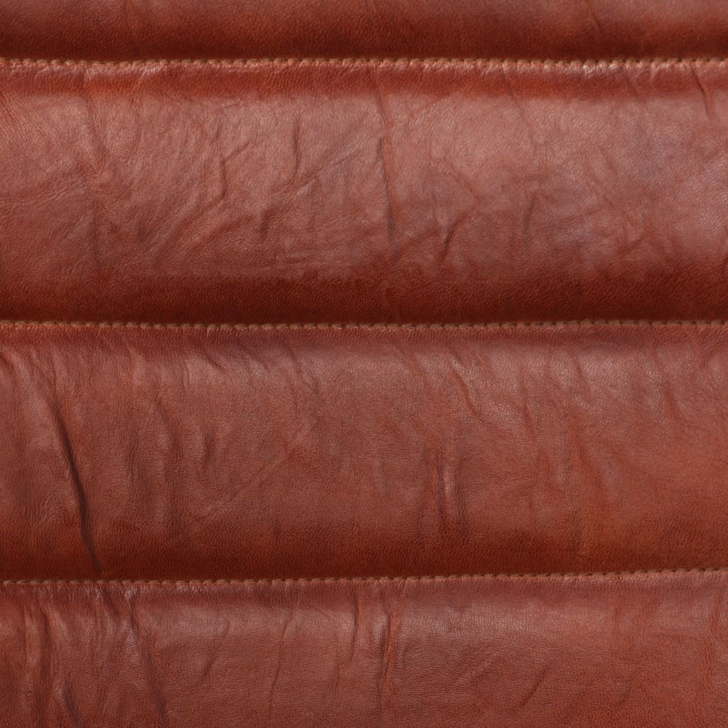 Dining chairs, 2 pcs., brown, genuine leather