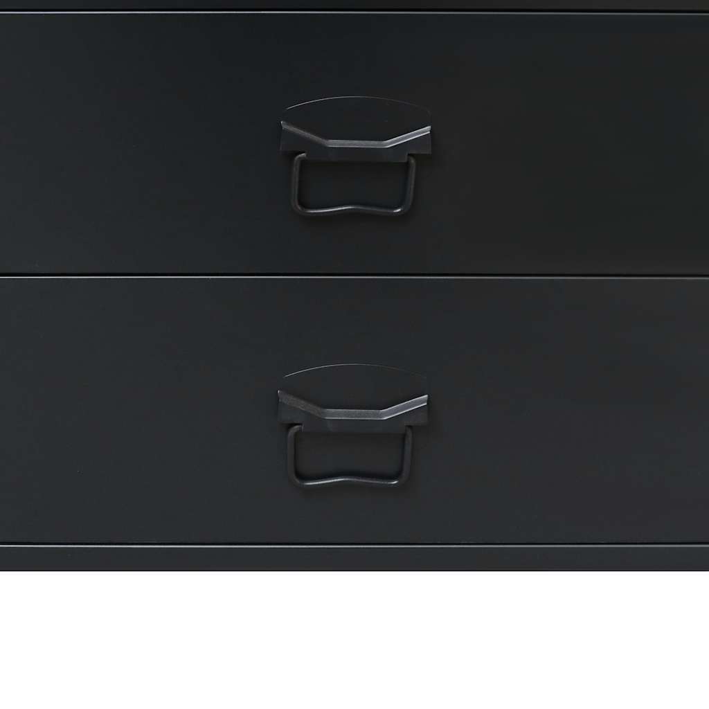 Chest of drawers, metal, industrial style, 78x40x93cm, black