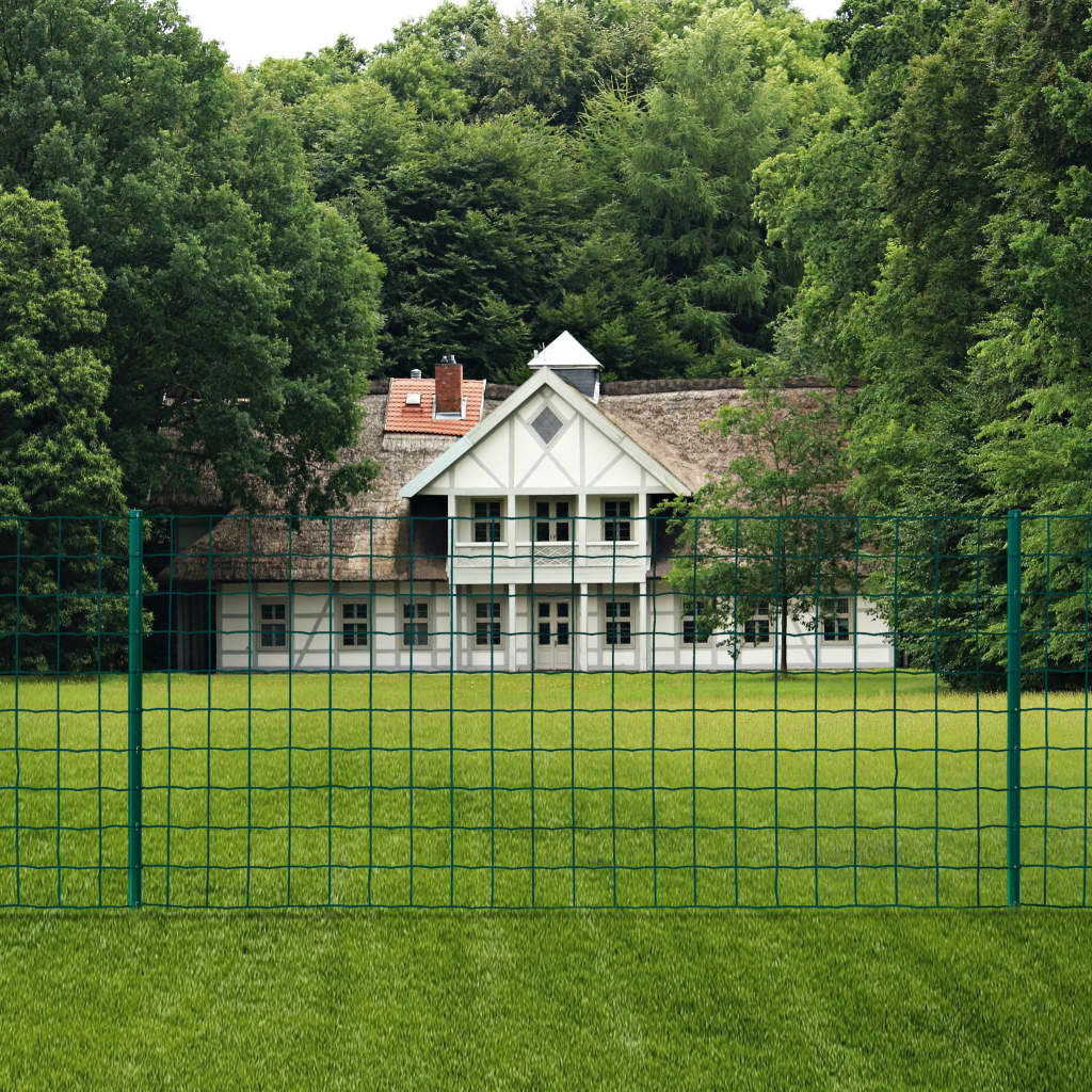 Euro fence kit, 20x1.5m, steel, green