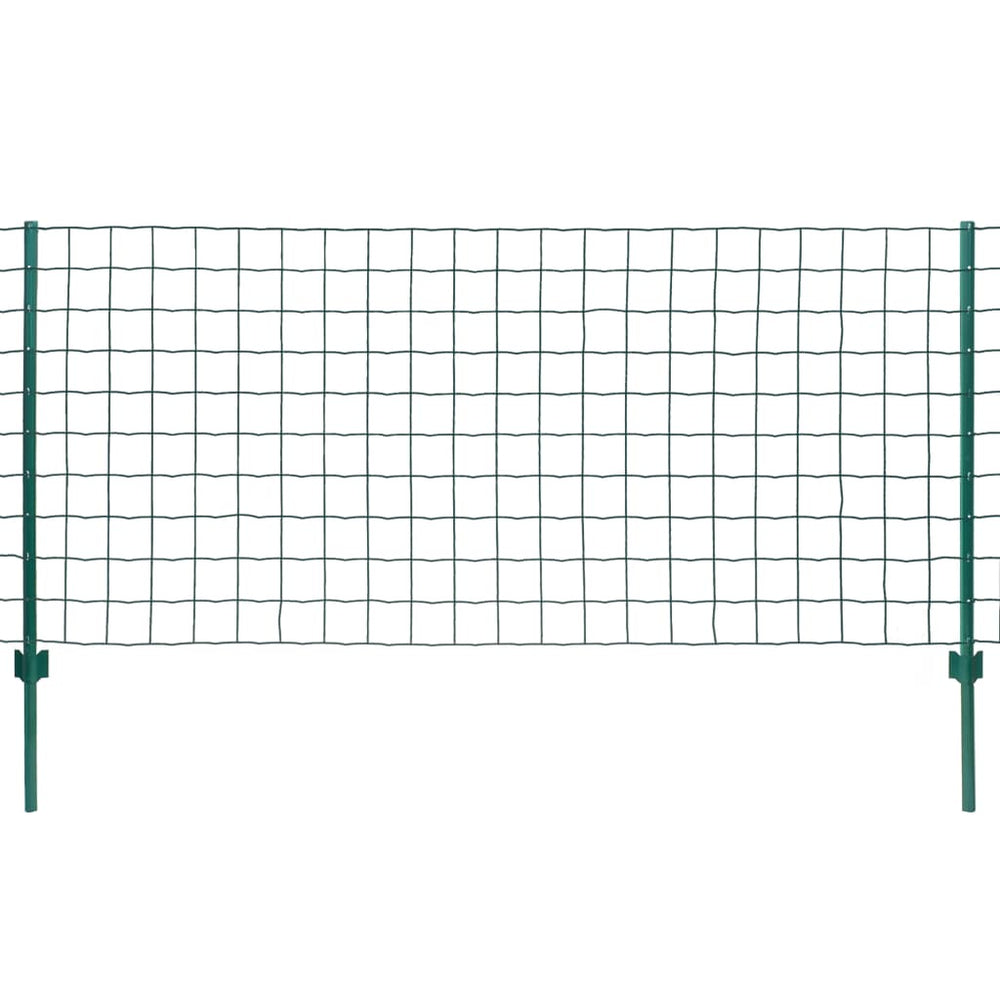 Euro tvoros komplektas, 20x1m, plienas, žalias