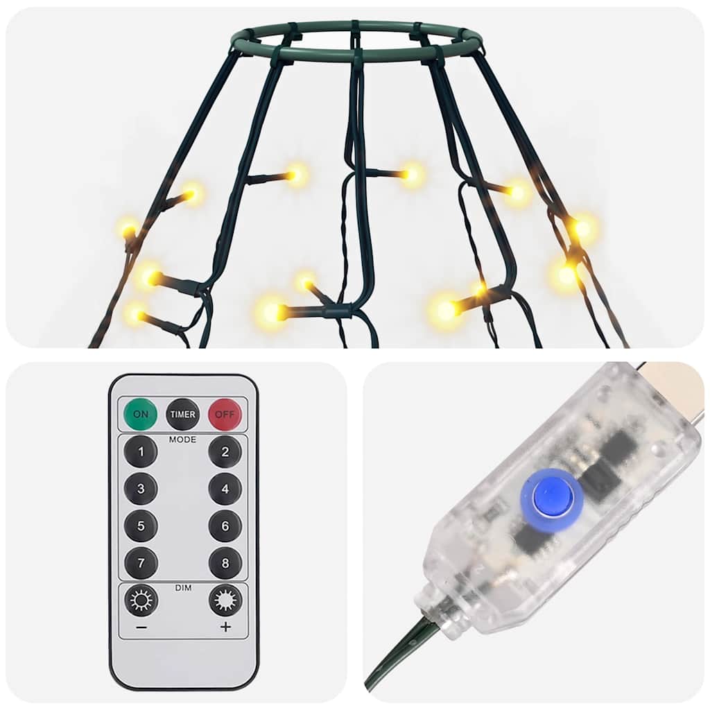 Ziemassvētku eglītes virtene, 210 LED lampiņas, 210cm