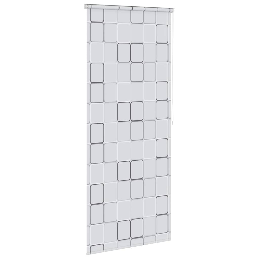 Dušas rullīšu žalūzija, 80x240 cm, kvadrātu raksts