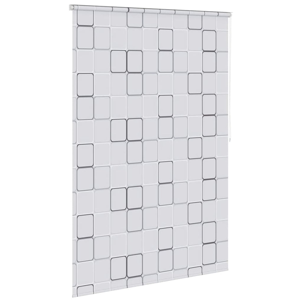 Shower roller blind, 140x240 cm, square pattern