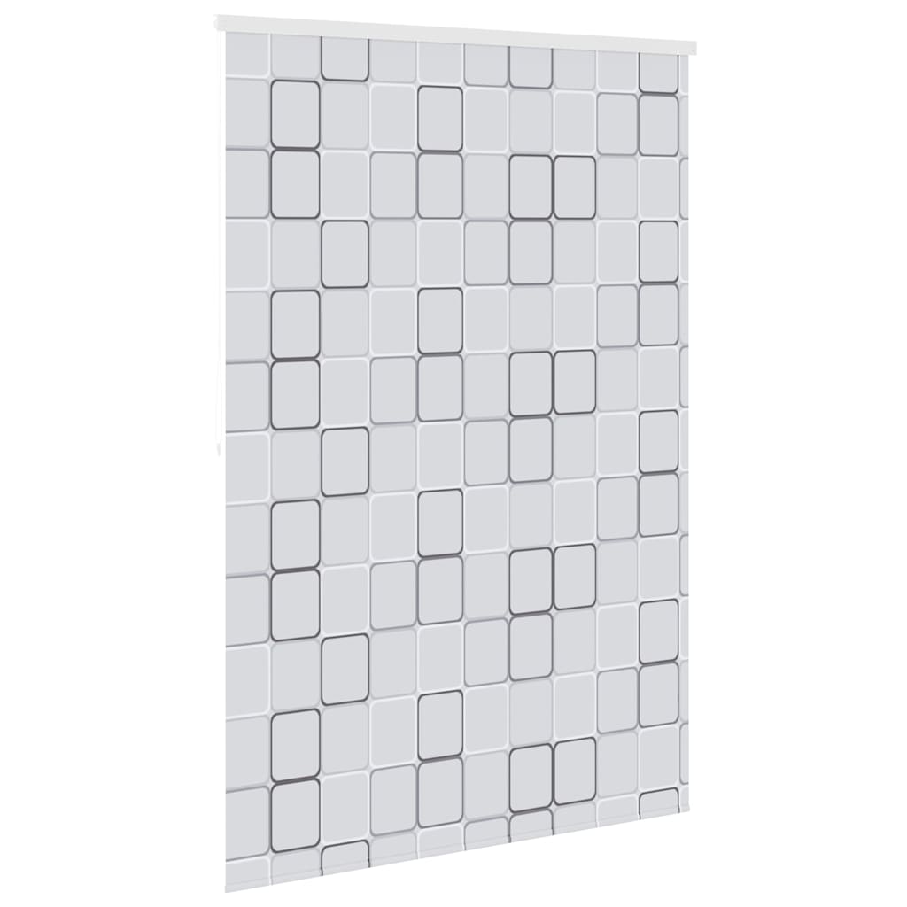 Shower roller blind, 160x240 cm, square pattern