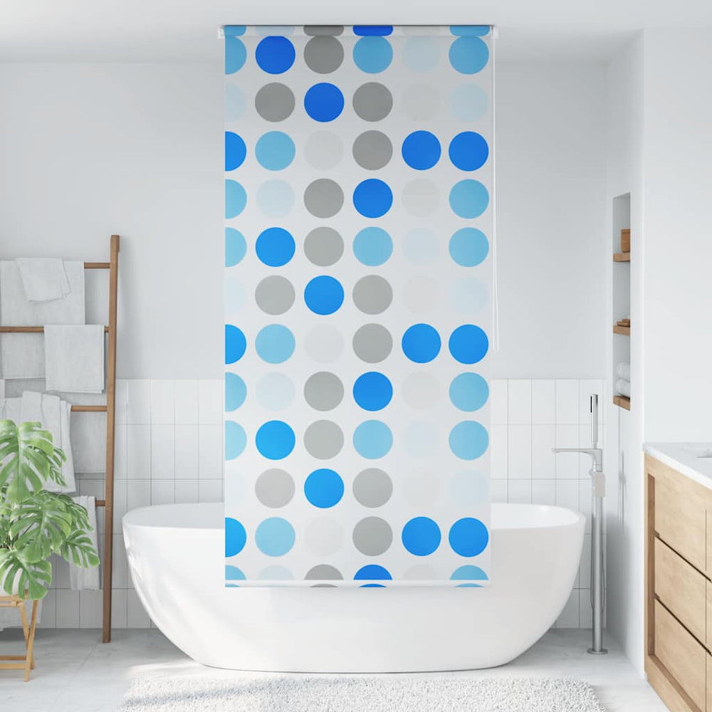 Shower roller blind, 120x240 cm, circles pattern