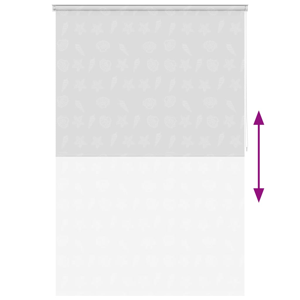 Shower blind, 160x240 cm, starfish pattern