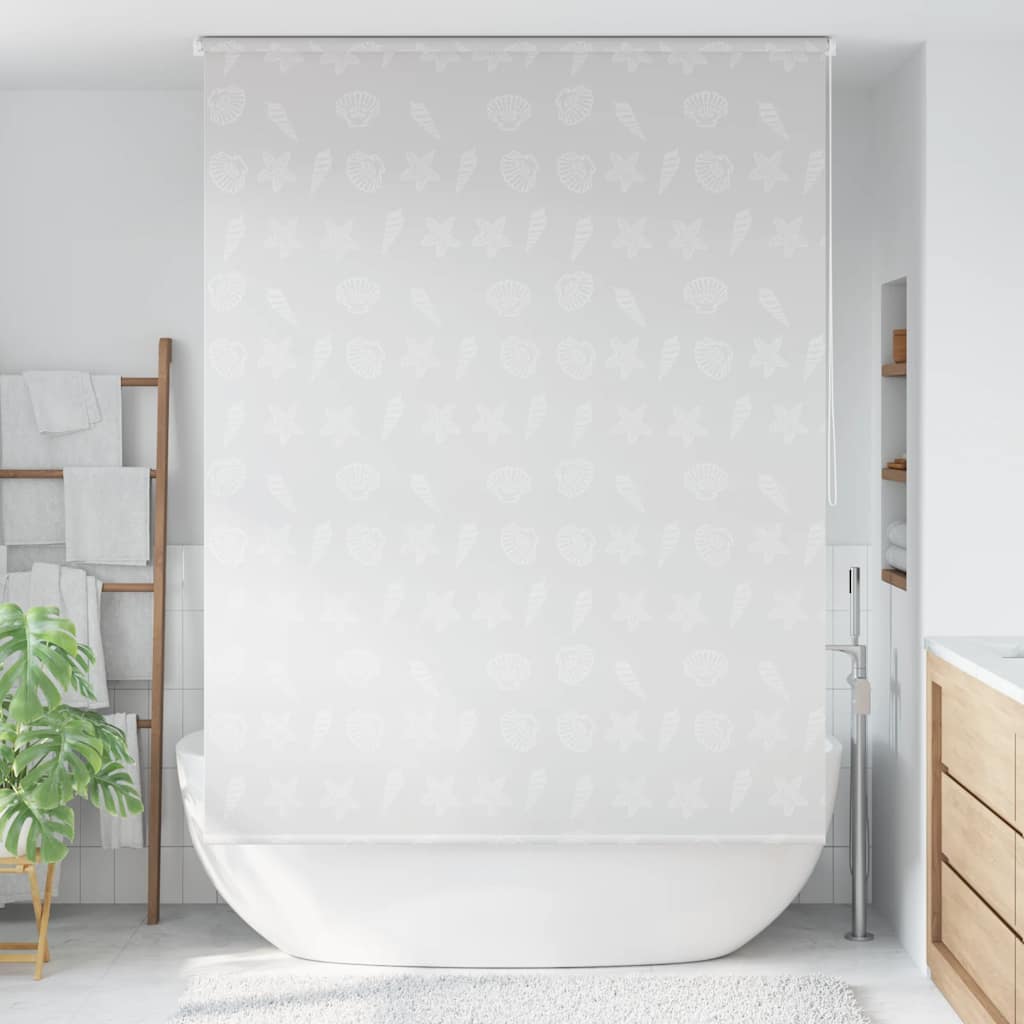 Shower blind, 160x240 cm, starfish pattern
