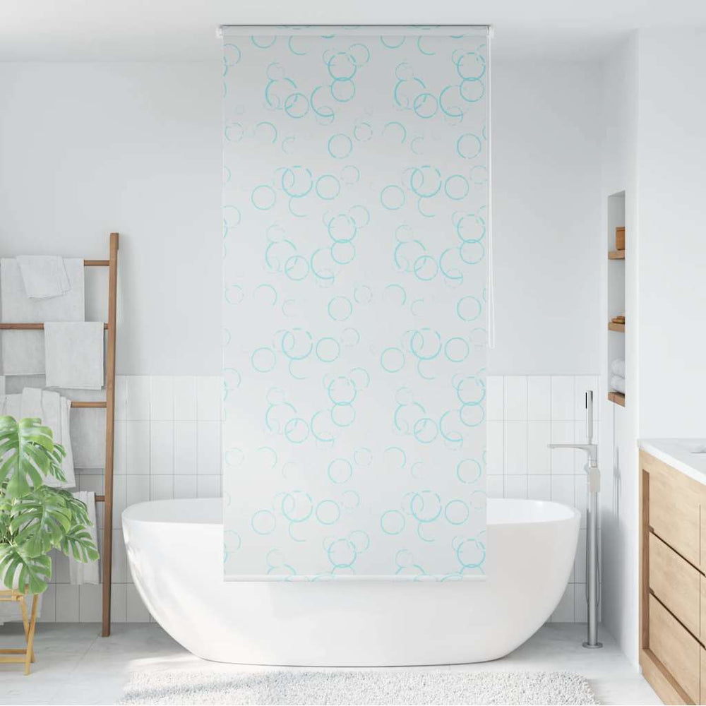 Shower roller blind, 120x240 cm, bubble pattern