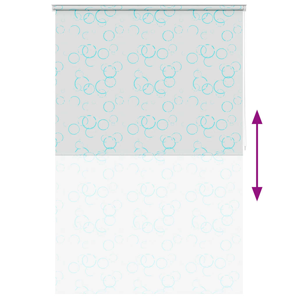 Shower roller blind, 140x240 cm, bubble pattern