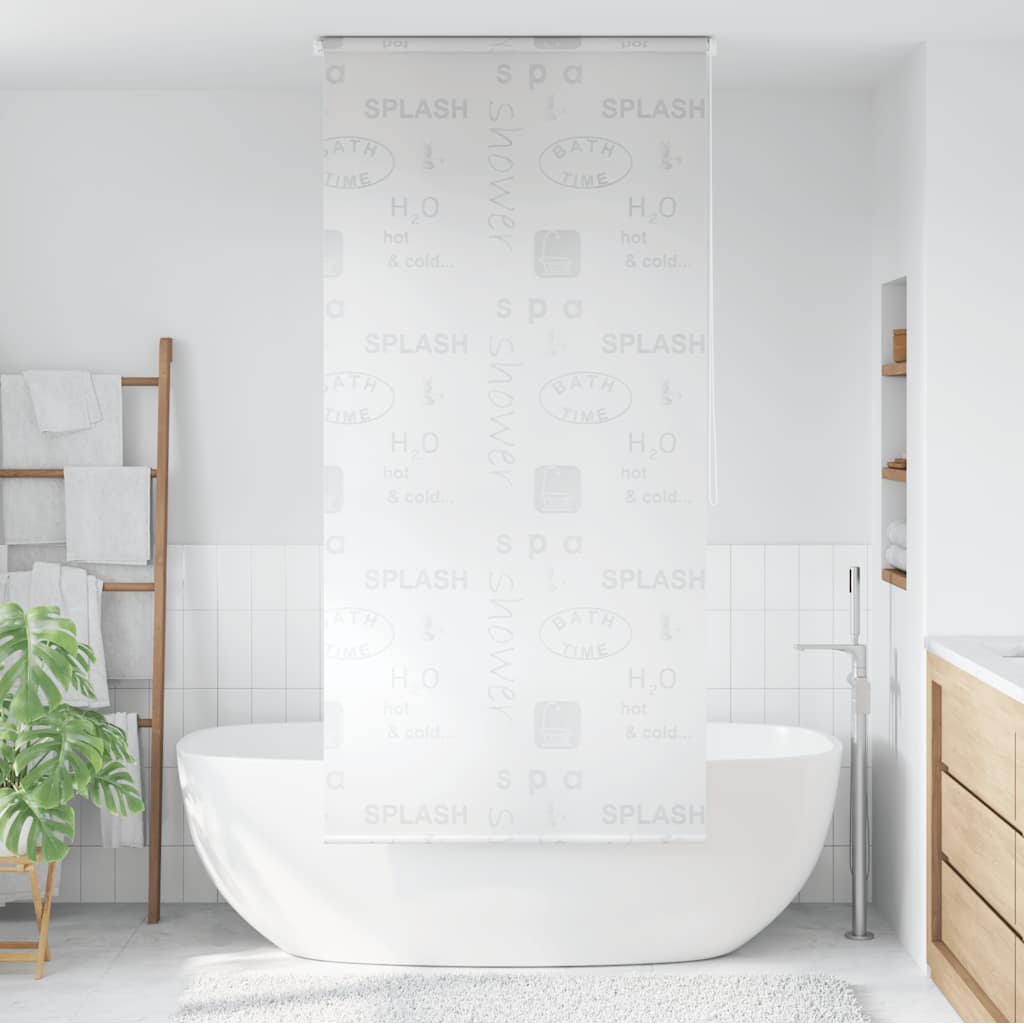 Dušo roletas, 80x240 cm, su užrašais