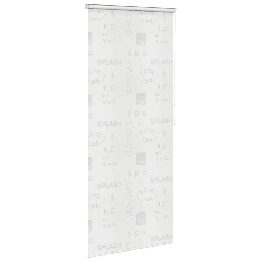 Shower blind, 120x240 cm, with inscriptions